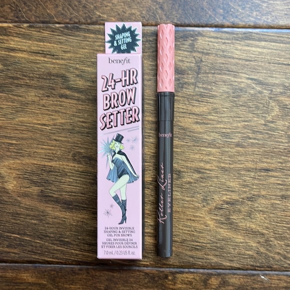 NIB Benefit Cosmetics 24-Hr Brow Setter Gel & Roller Liner Waterproof Eyeliner - Picture 2 of 3